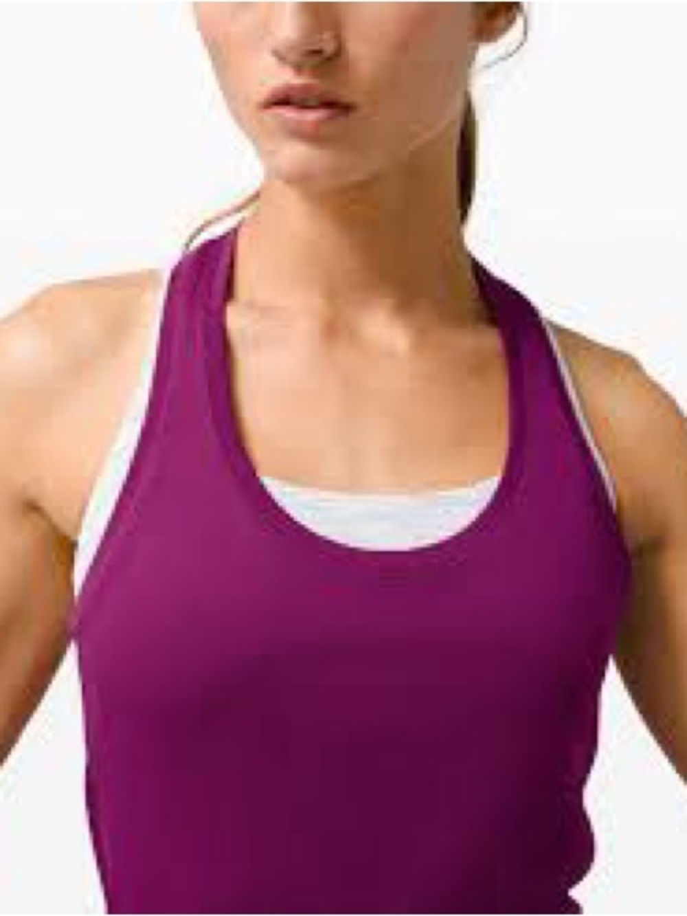 Lululemon crop Women’s Racerback Tank Top in Deep pink